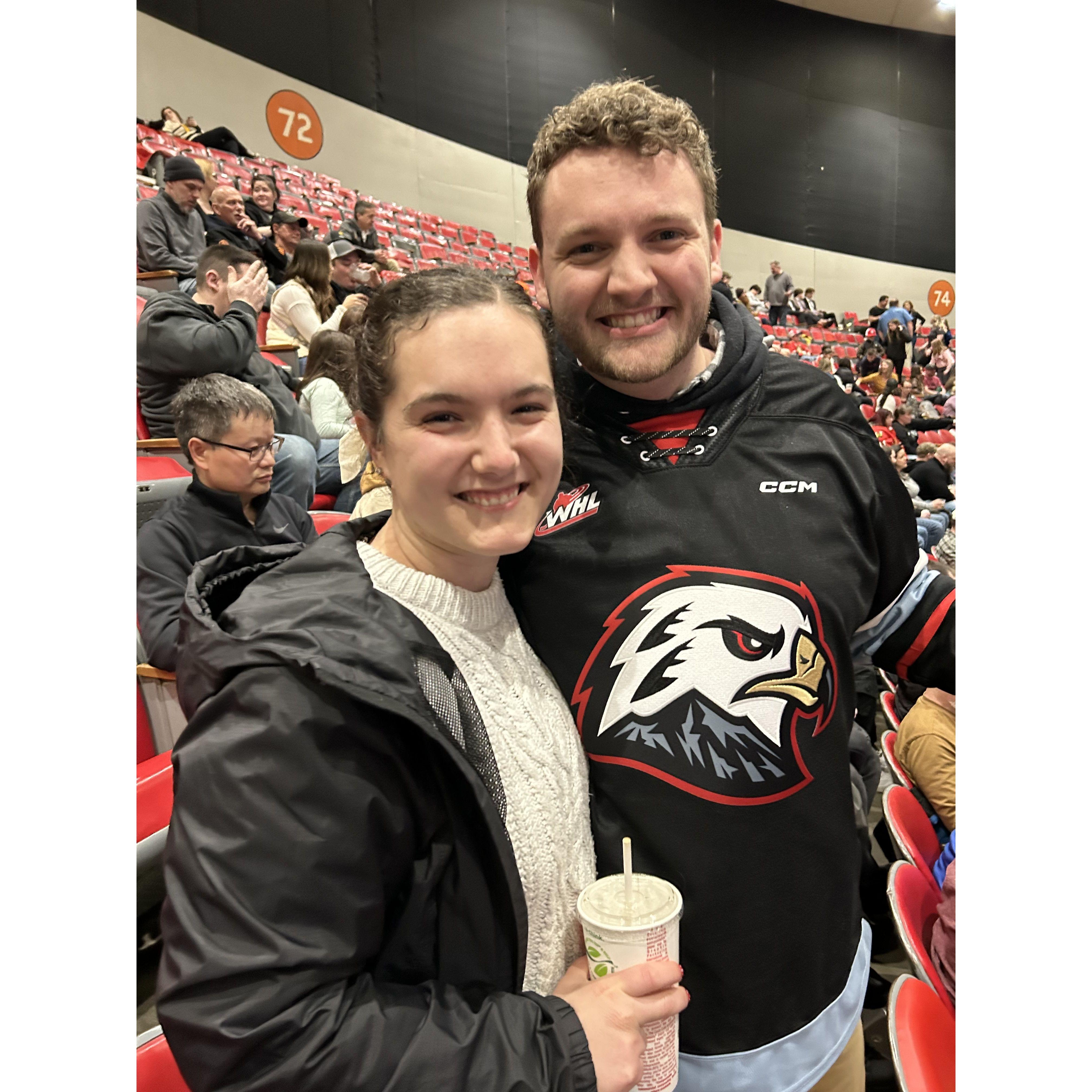 Winterhawks game! We have so much fun exploring and enjoying things together.