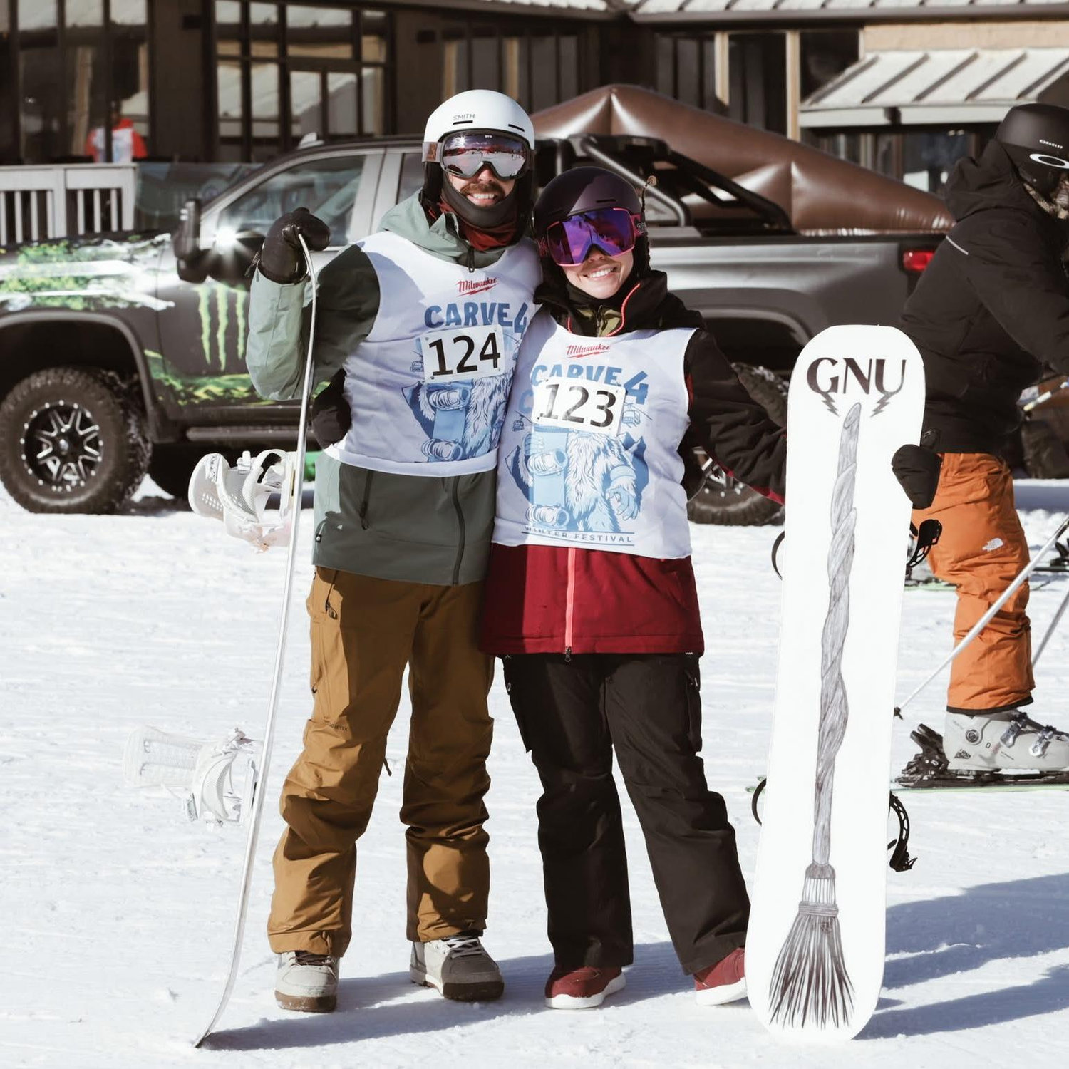 Competing in a rail jam and banked slalom at Montage Mountain