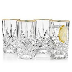 Godinger - Dublin Gold Highball Glasses, Set of 4