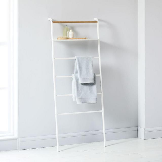Leaning Ladders with Shelves, White