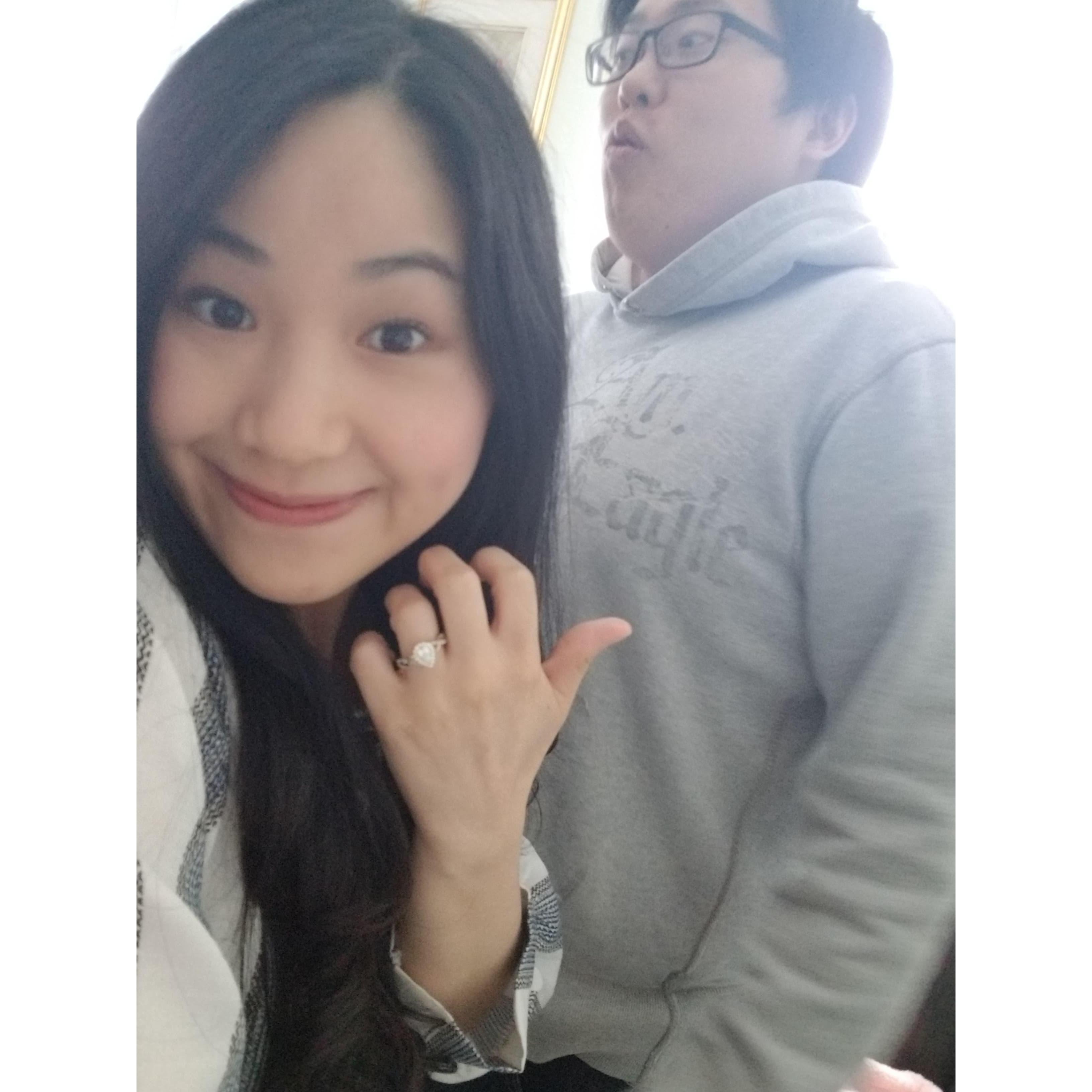 I said "yes", we went to take a selfie together and he lost his footing just as I snapped. HAHAH