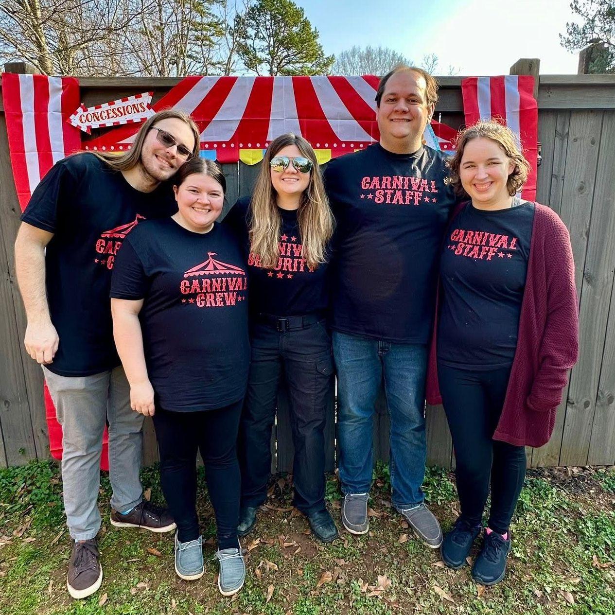 Being carnival crew at Ben's birthday party