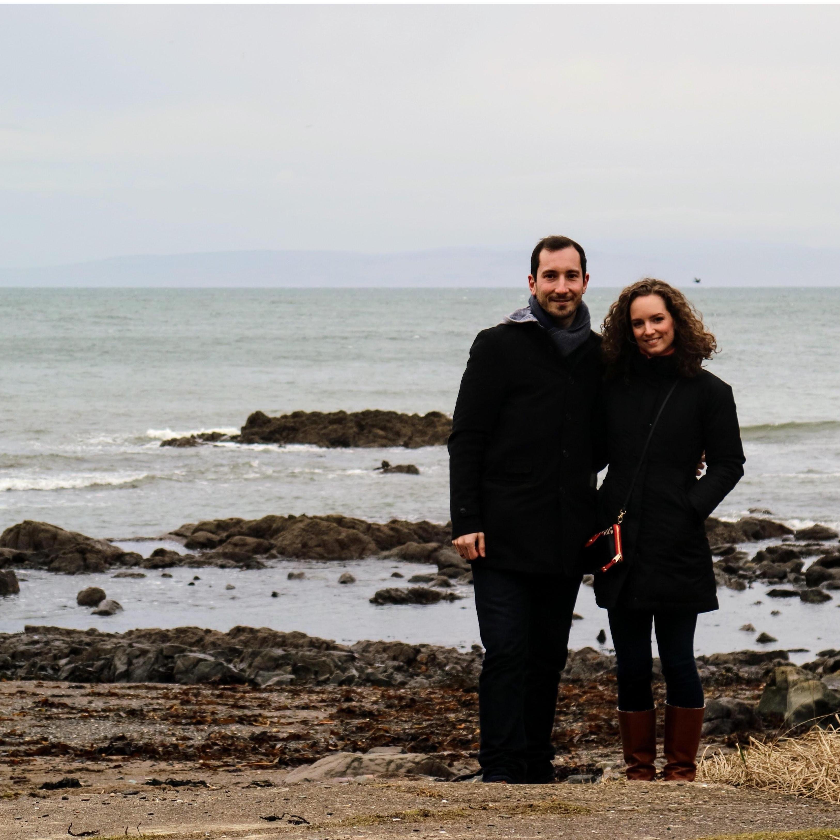 Near Galloway Park in Scotland, in front of the Isle of Arran.