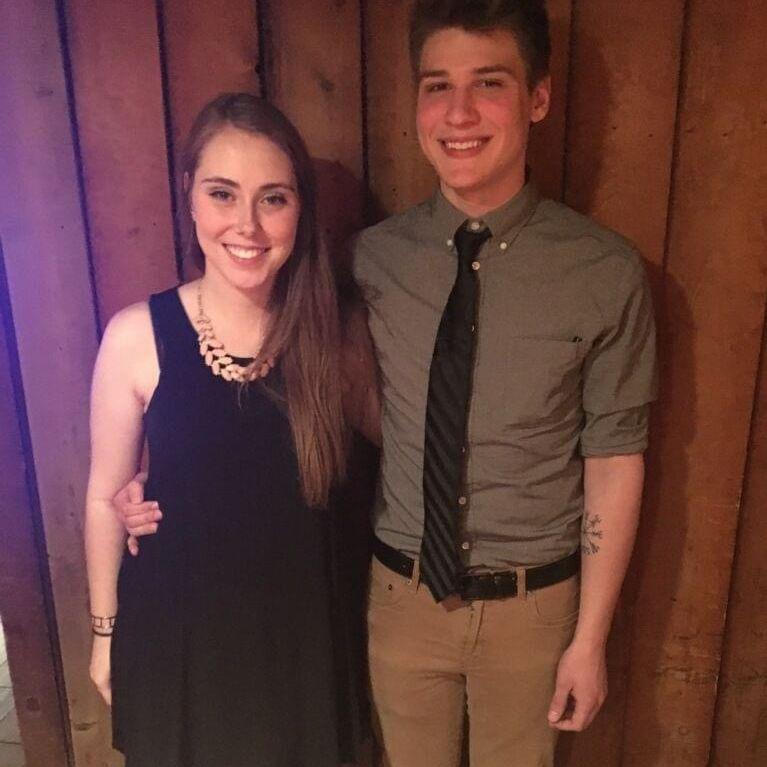Theta Tau Formal Dinner 2017, a year after we started dating.