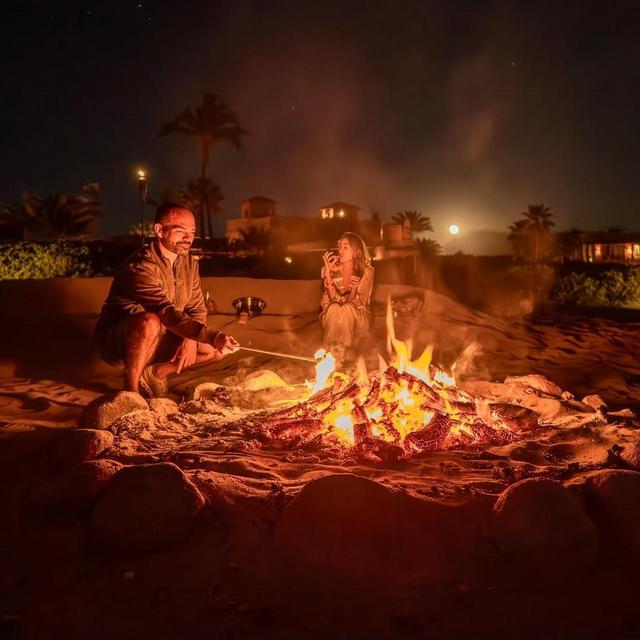Honeymoon Bonfire on the Beach