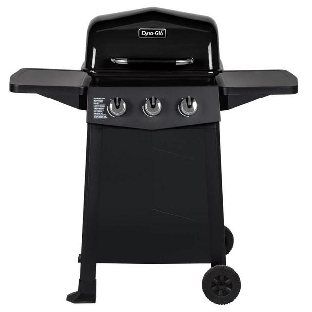 Dyna-Glo 3-Burner Open Cart Propane Gas Grill in Black