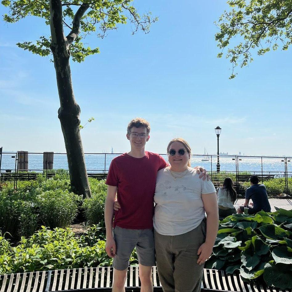 Our trip to New York City, Battery Park in front of the Statue of Liberty, May 2022