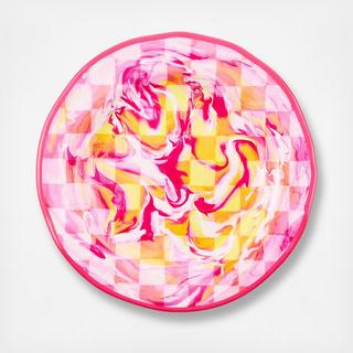 Check Melamine Dinner Plate, Set of 4