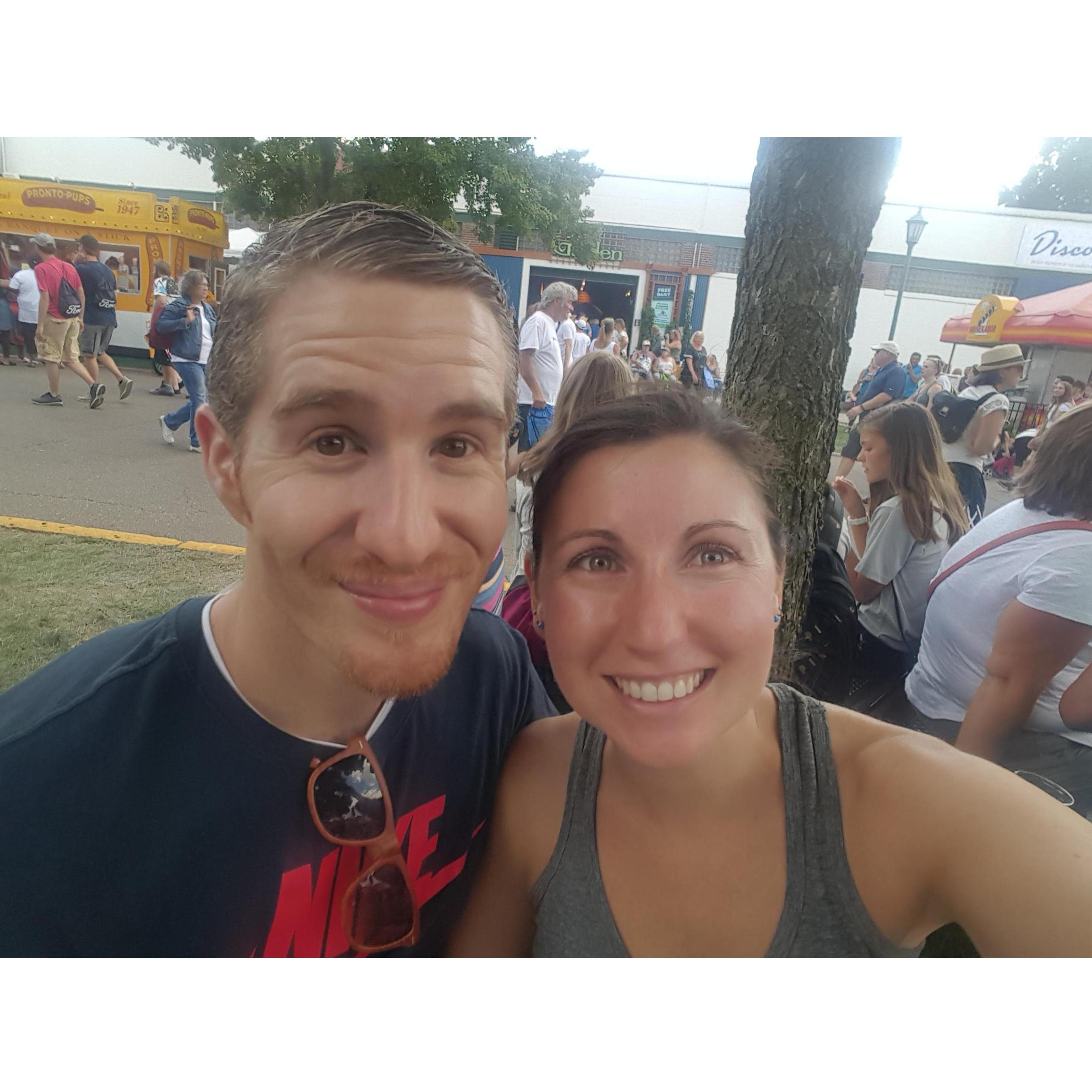 One of our first dates at the State Fair