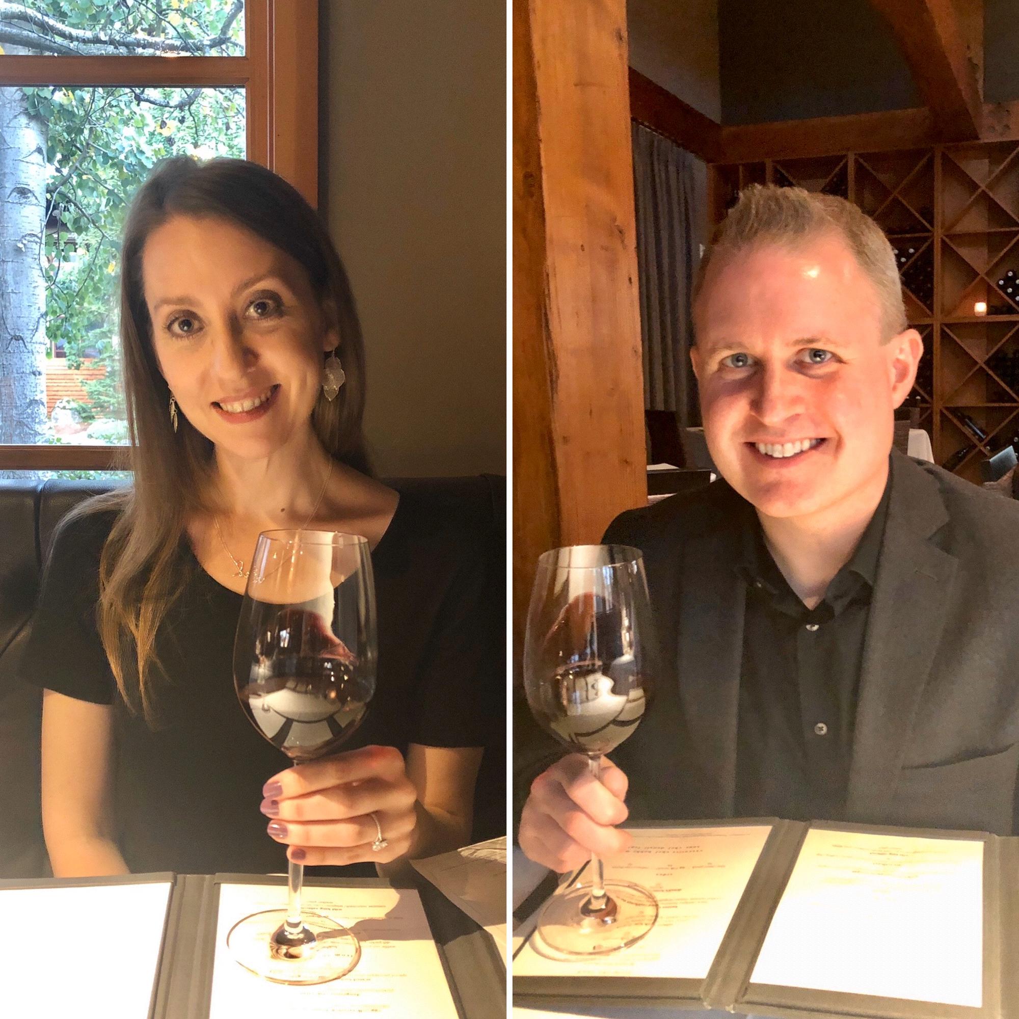 One year dating anniversary dinner at the Barking Frog in Woodinville.