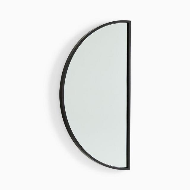 Half Moon Metal Wall Mirror, Dark Bronze, Small