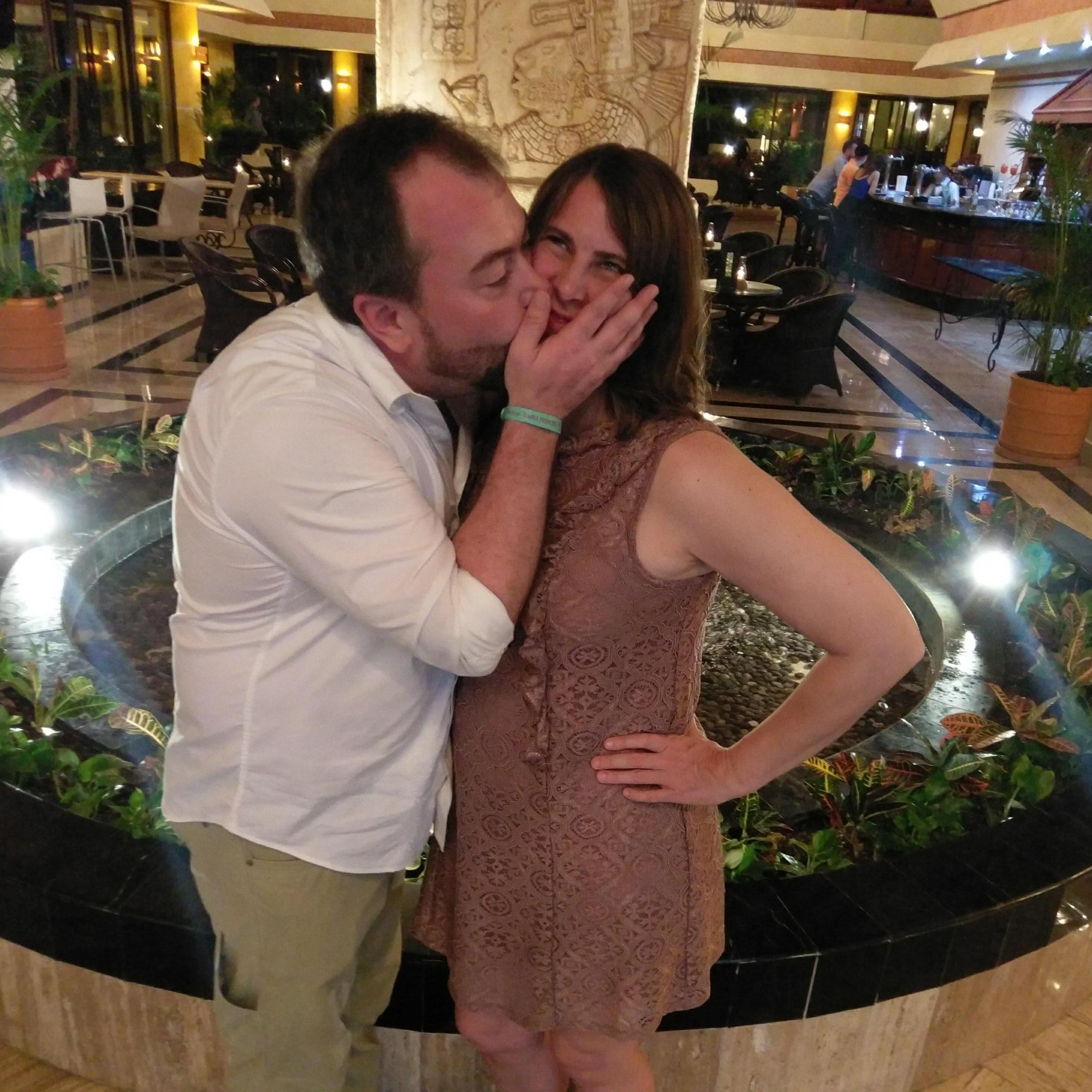 In Mexico, vacationing with friends.