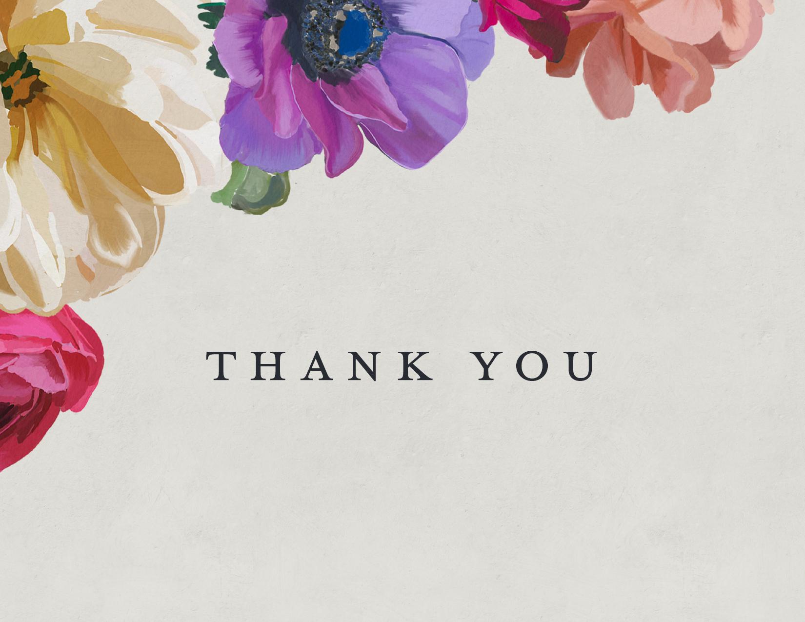 Wildrose Landscape | Stone Gray | Zola Thank You Cards