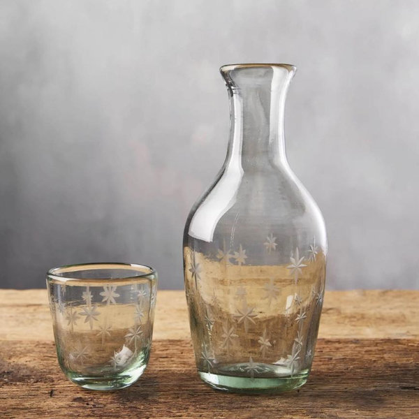 Star Bedside Carafe with Glass