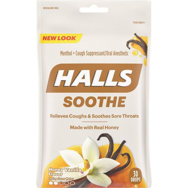 Halls Real Honey Cough Drops - Vanilla - 30ct