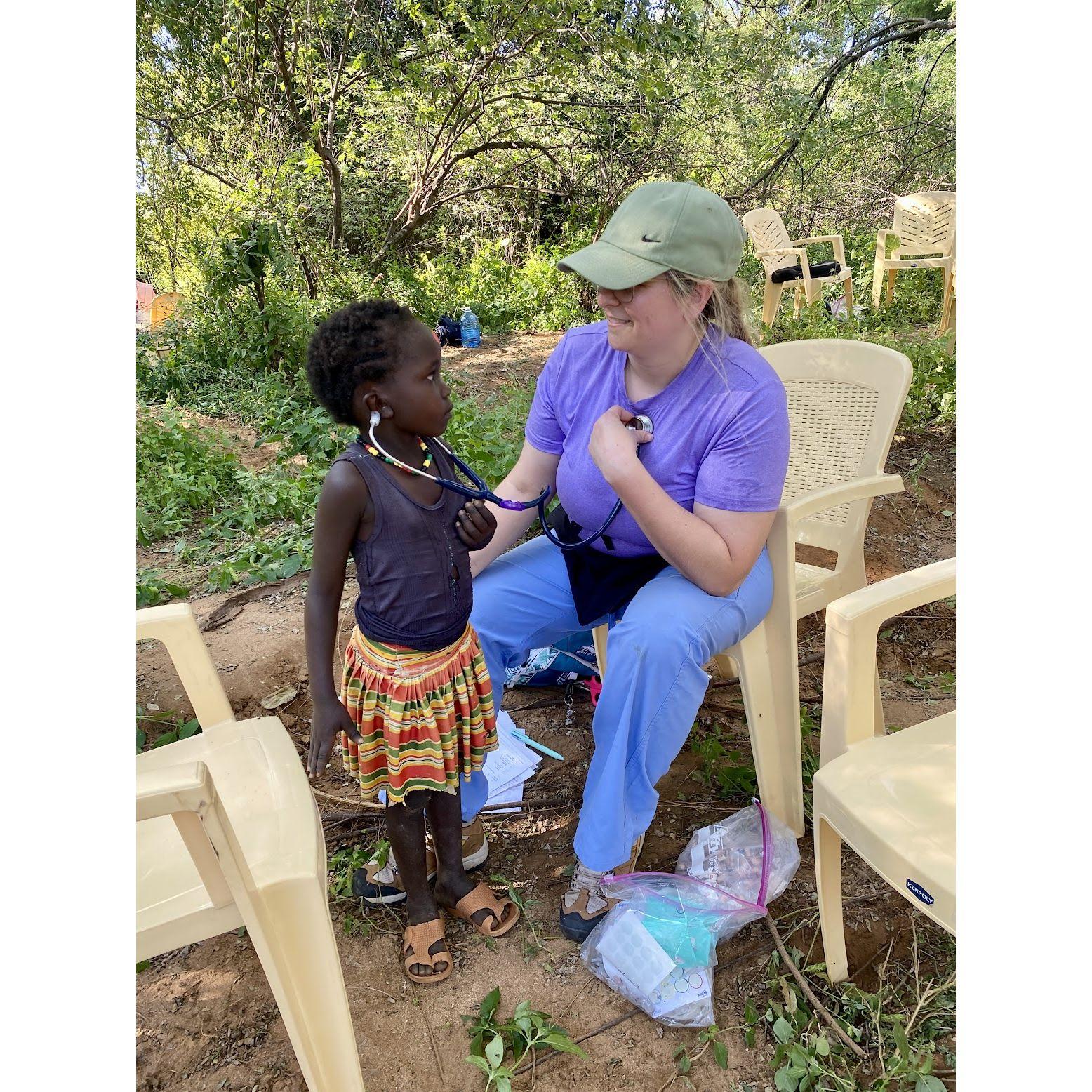 Nat at a clinic day in Kenya