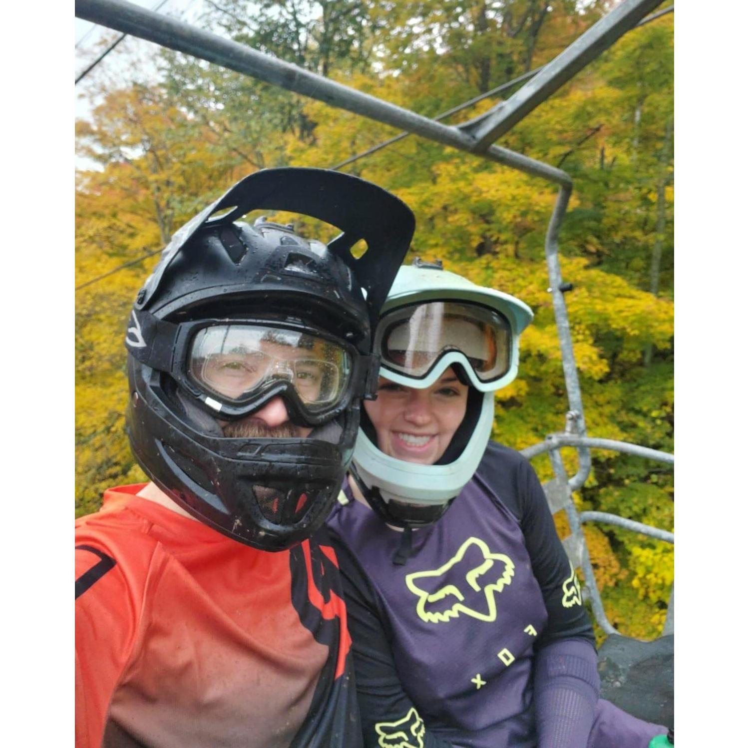 Downhill mountain biking at Snowshoe in West Virginia