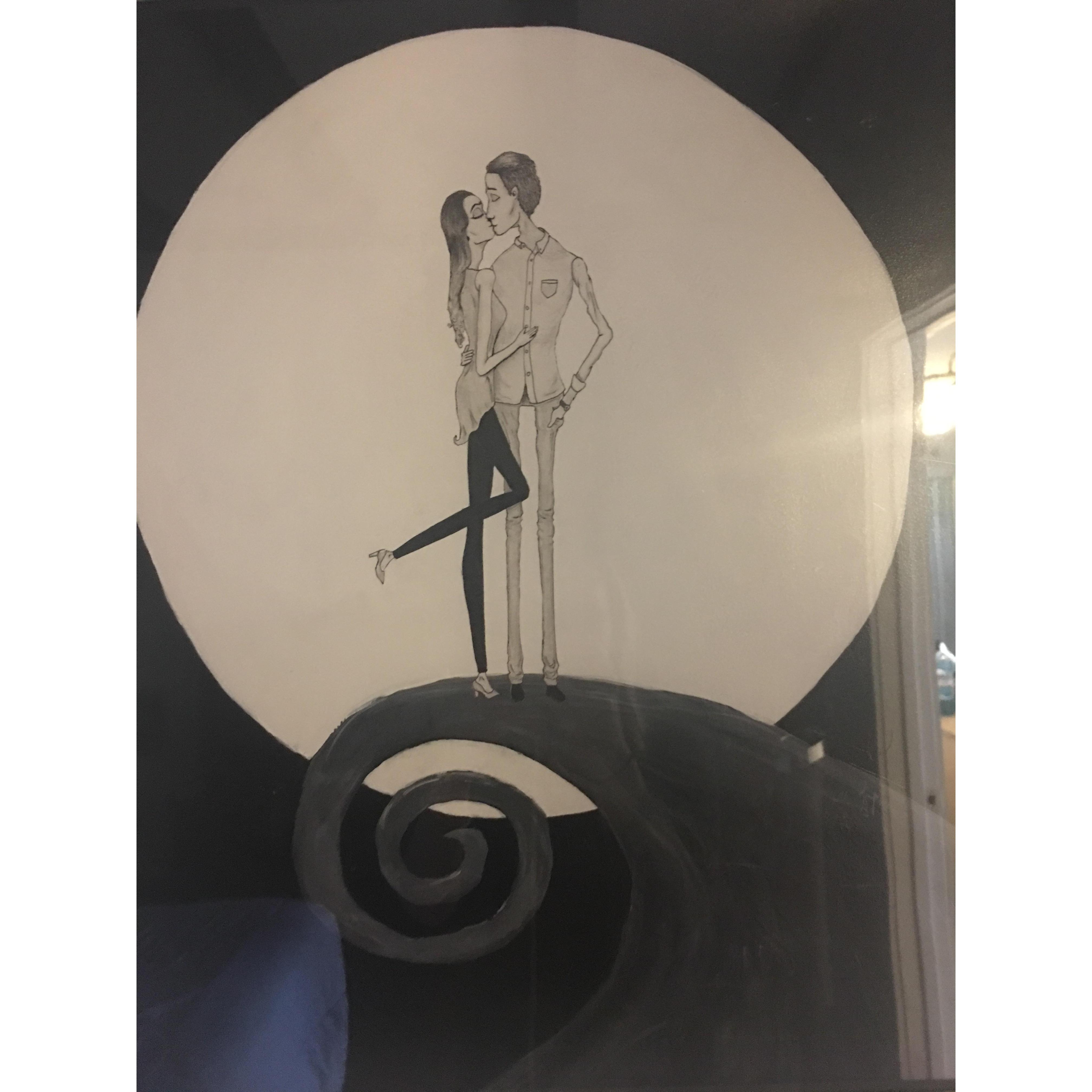 Alexis’ talented friend Lauren Wheeler drew Alexis and Josh as a Christmas gift