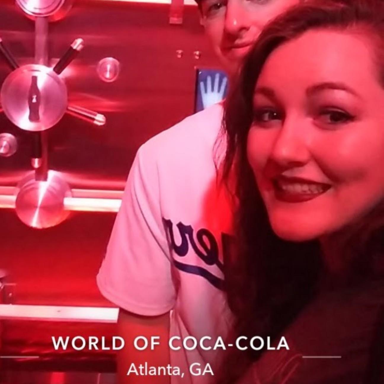 Visiting the Coca-Cola museum in Atlanta Georgia.