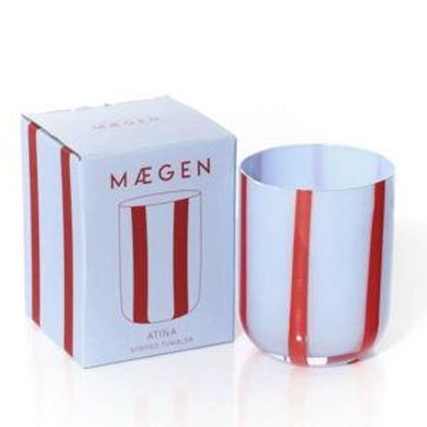 Atina Glassware | Blue & Red