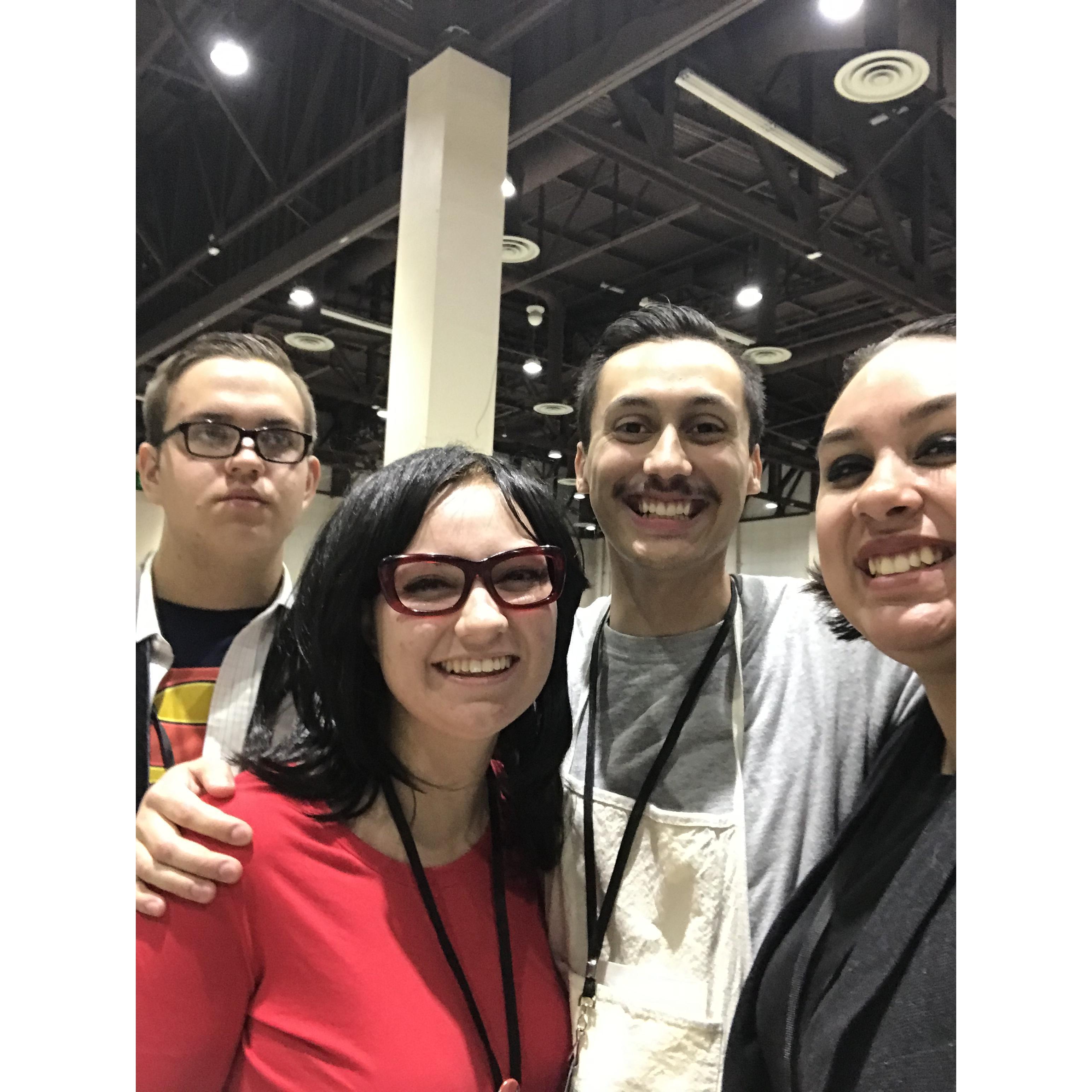 ComicCon, with Superman (the best man) and Eleven (maid of honor)
