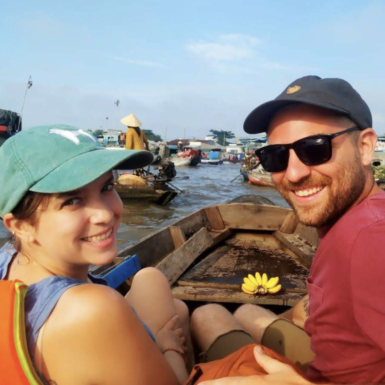 Floating market on the Mekong Delta