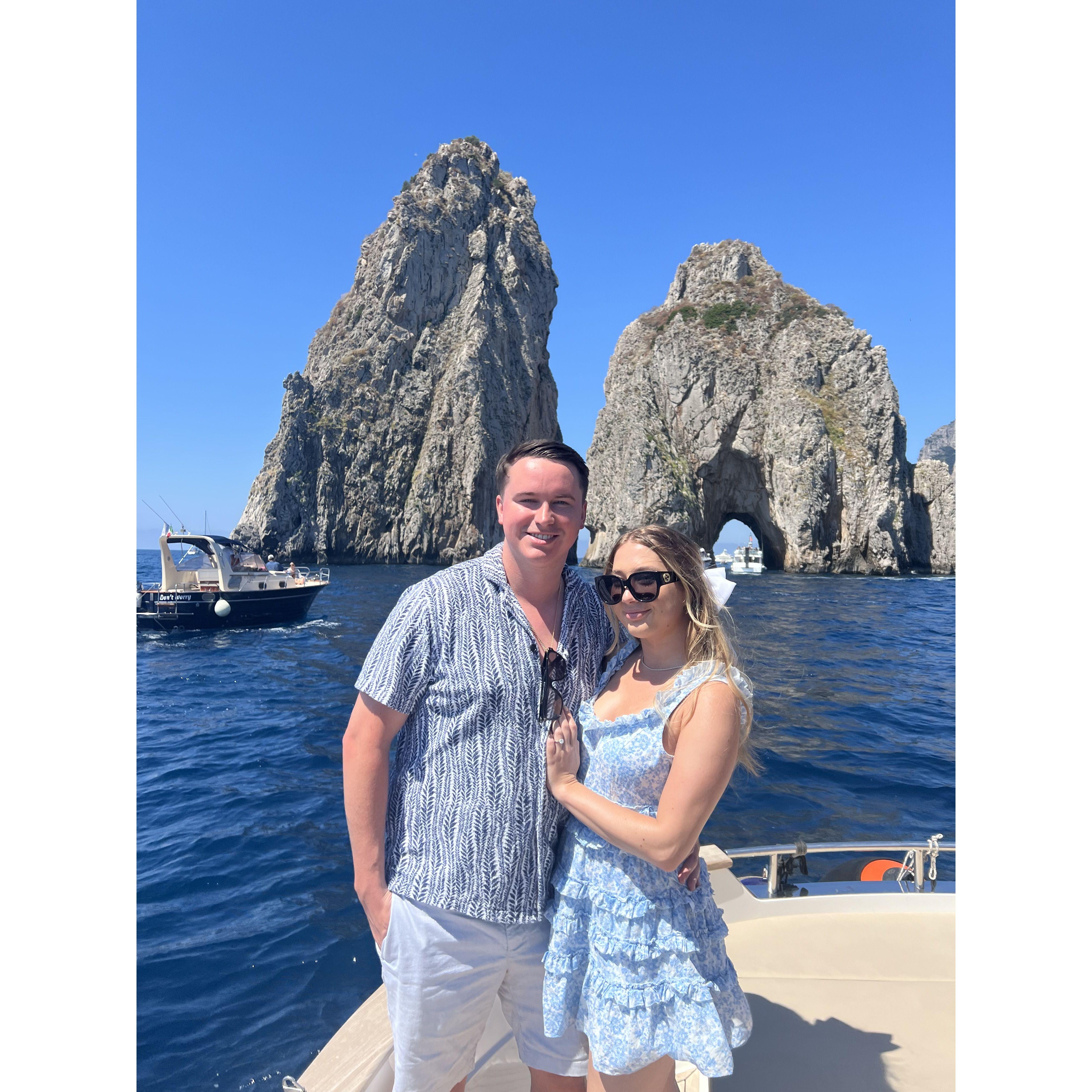 Boat ride in Capri