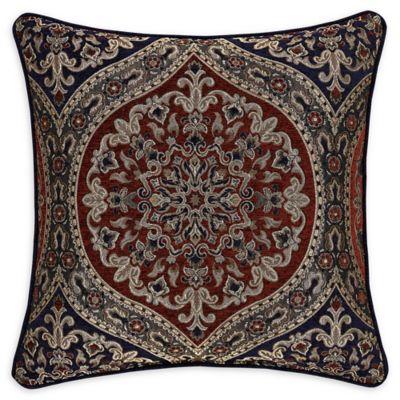 J. Queen New York Taormina 20-Inch Square Throw Pillow in Red