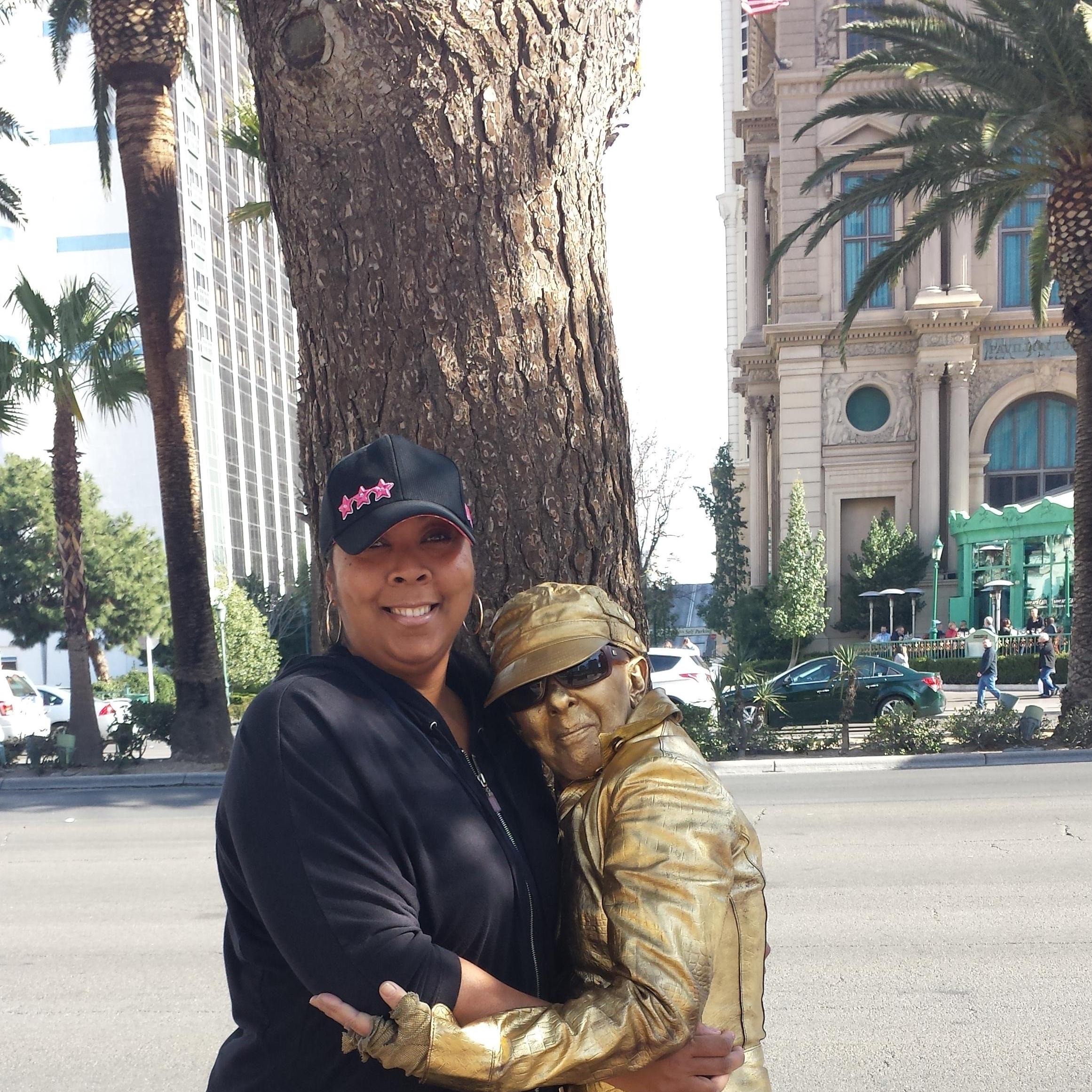 She seemed to really like us!  Vegas fun.