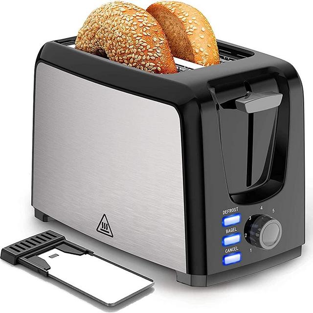 Toaster 2 Slice Best Rated Prime Toaster Black 2 Slice Toasters the Best 2 Slice Wide Slots with Removable Crumb Tray & 7 Shade Settings Defrost/Bagel/Cancel Function Tosterster 2 Slices for Waffle Bread