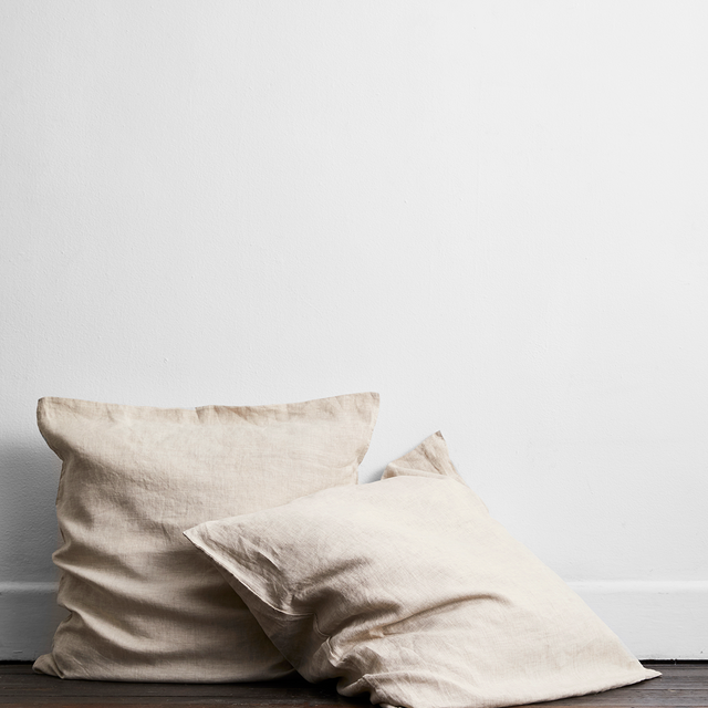 Oatmeal 100% French Flax Linen European Pillowcases (Set of Two)