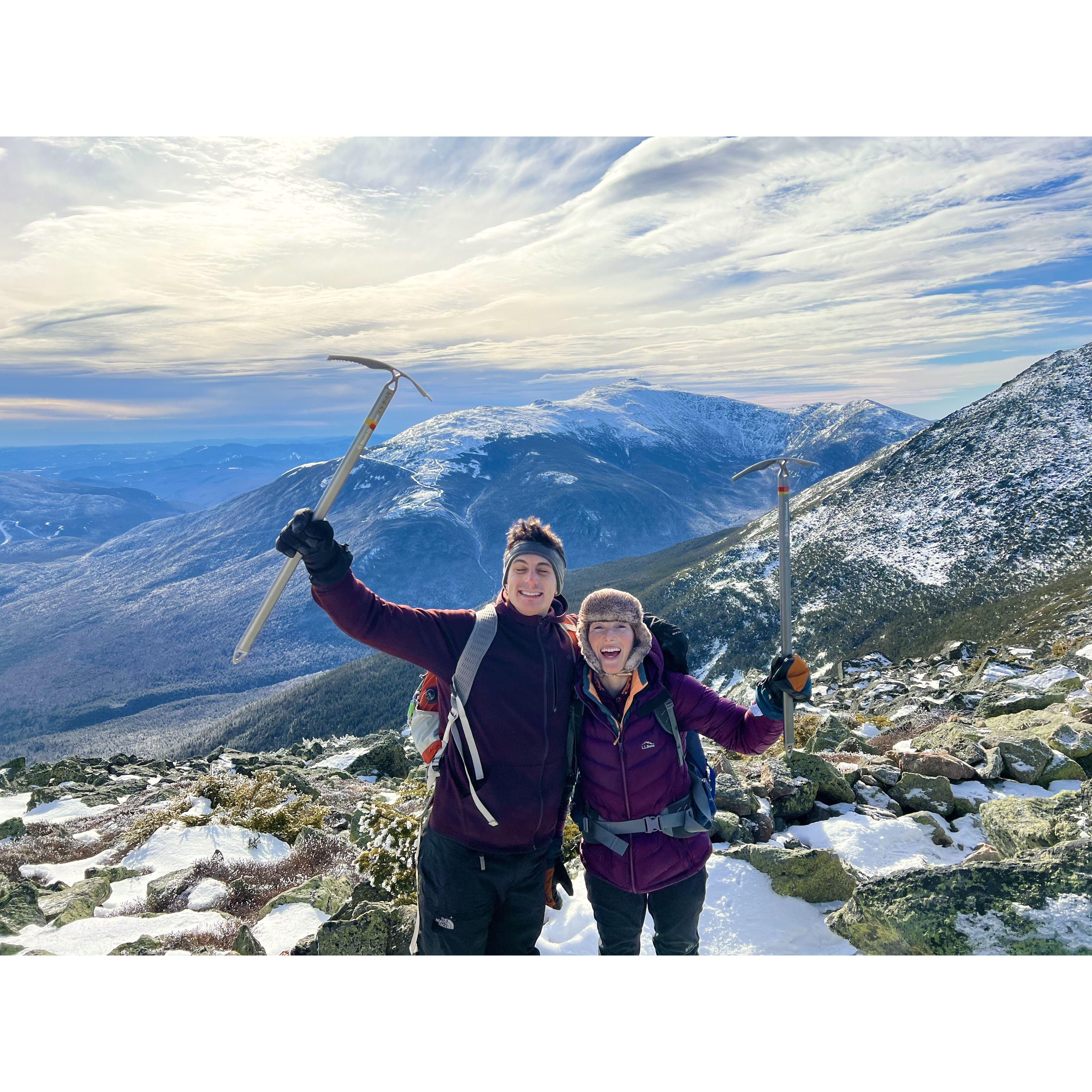 Summiting Mt. Madison in the White Mountains! Photo captured by our best man / hiking buddy Tyler P!