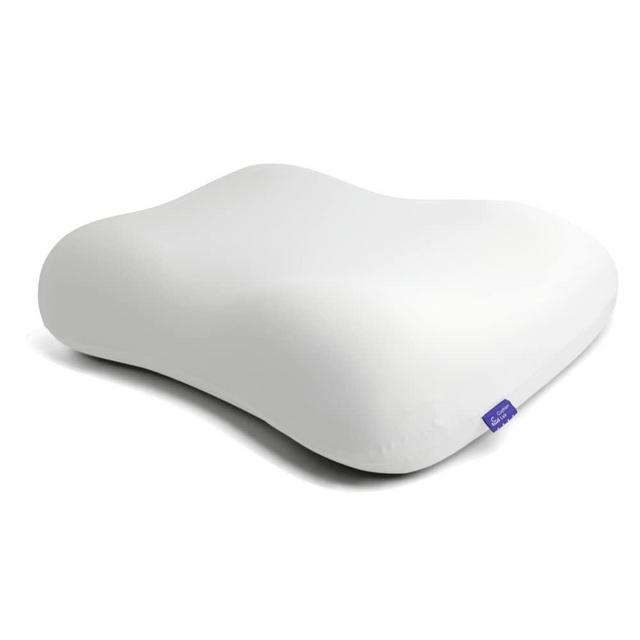  Cushion Lab Deep Sleep Pillow, Patented Ergonomic Contour  Design for Side & Back Sleepers, Orthopedic Cervical Shape Gently Cradles  Head & Provides Neck Support & Shoulder Pain Relief - Calm Grey 