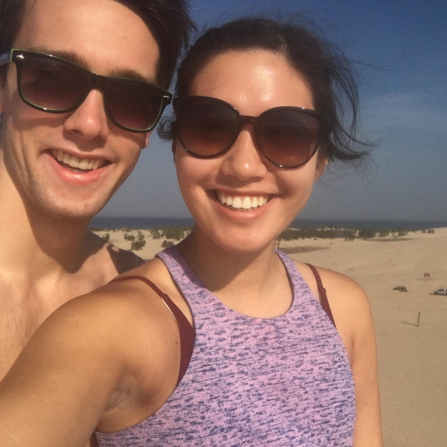 Celebrating Julia's 20th birthday at Silver Lake sand dunes. Zach grew up coming to Silver Lake and was excited to share the memories with Julia.