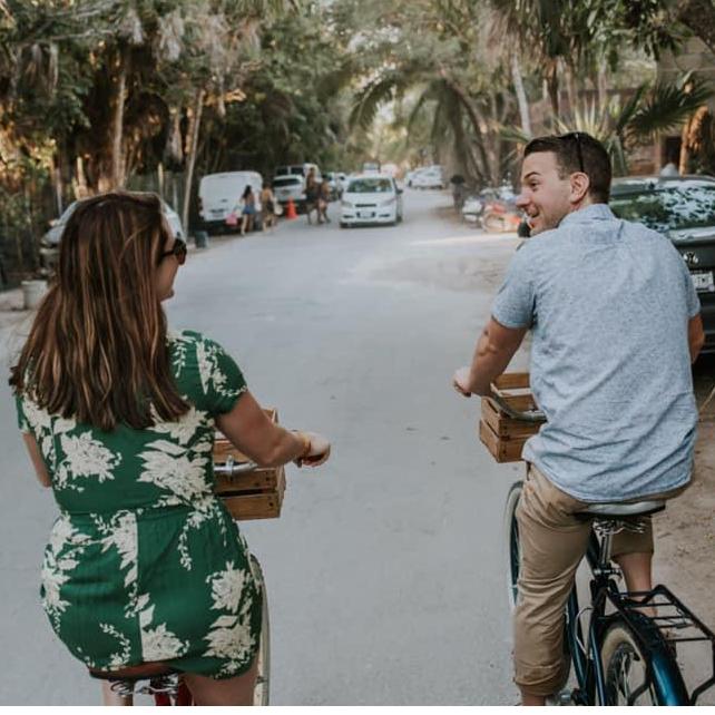 Newly Engaged and ready to take on the world (or reckless drivers in Tulum).