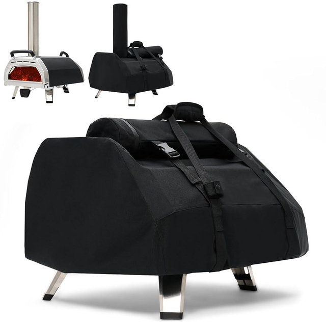 NOELIFE Carry Cover for Ooni Karu 16 with Chimney Bag, Waterproof Pizza Oven Cover for Ooni 16 Outdoor Wood Fired and Gas Multi-fuel Pizza Oven Accessories (Cover Only)