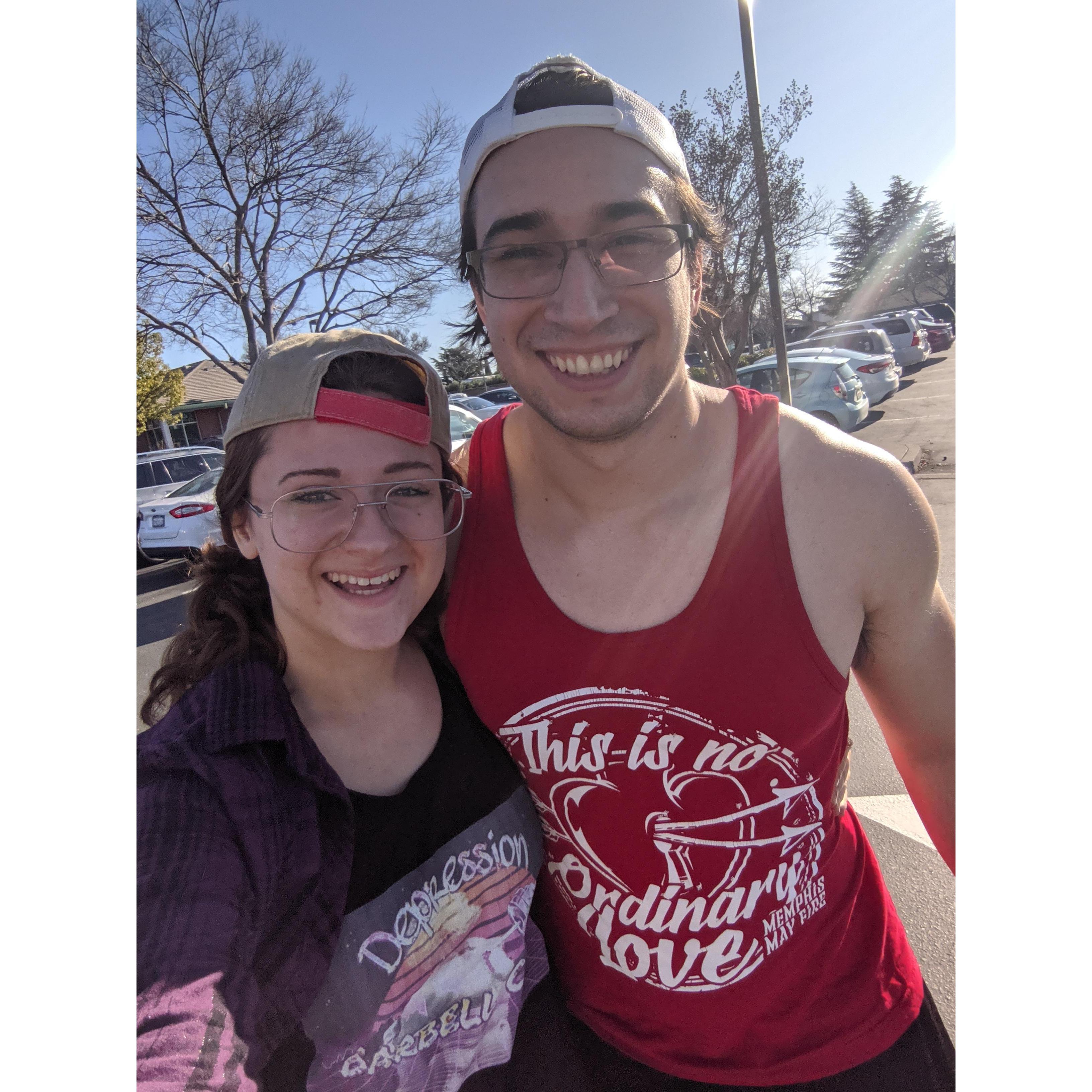 Clay took Jackie to west coast fast food joint In N Out for her first time.