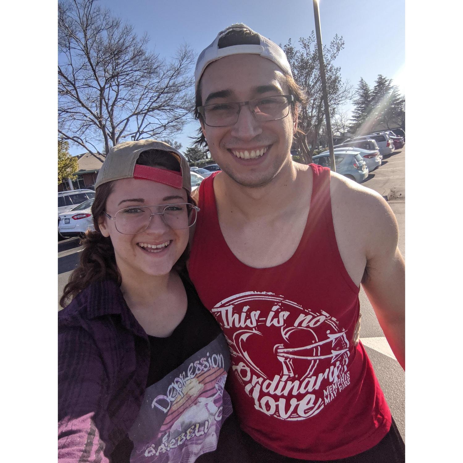 Clay took Jackie to west coast fast food joint In N Out for her first time.