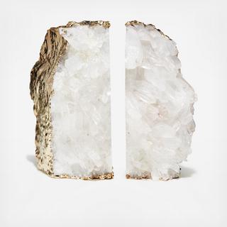 Gilded Crystal Bookends