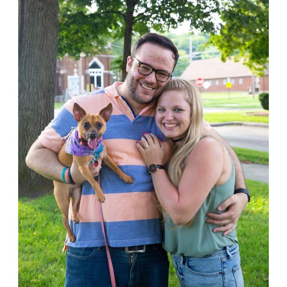 Our family on the day Elliot proposed at The Elms