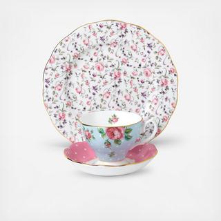 Vintage Mix 3-Piece Teacup Set