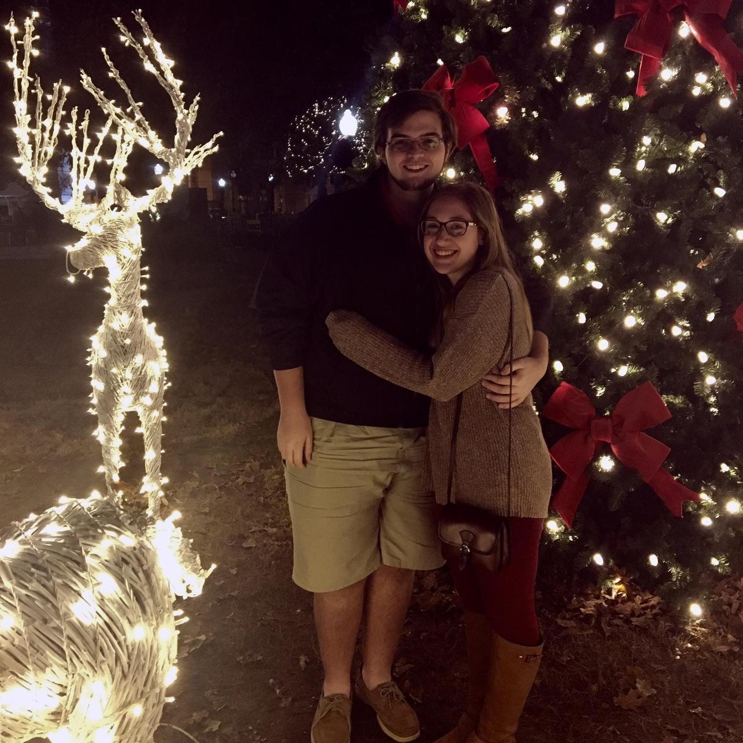 Christmas lights at Travis Park!