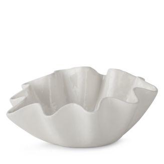 Regina Andrew Design Ruffle Ceramic Bowl, Large