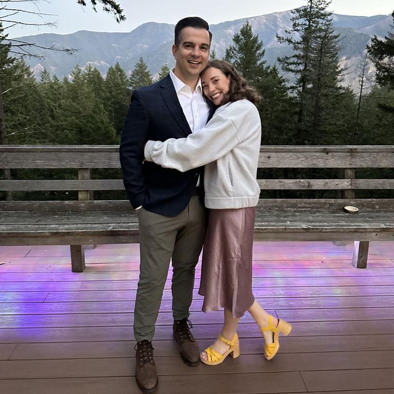 Our first wedding together
