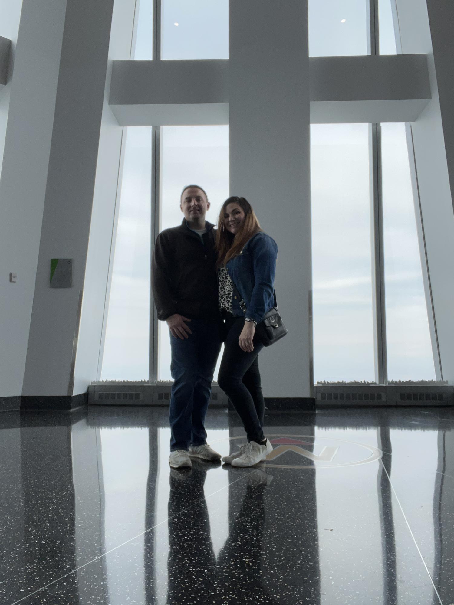 We took advantage of an unexpected layover in NYC and went to One World Center.