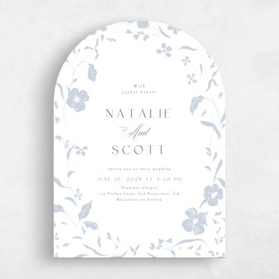 White Arch Wedding Invitation - Lynette Classic