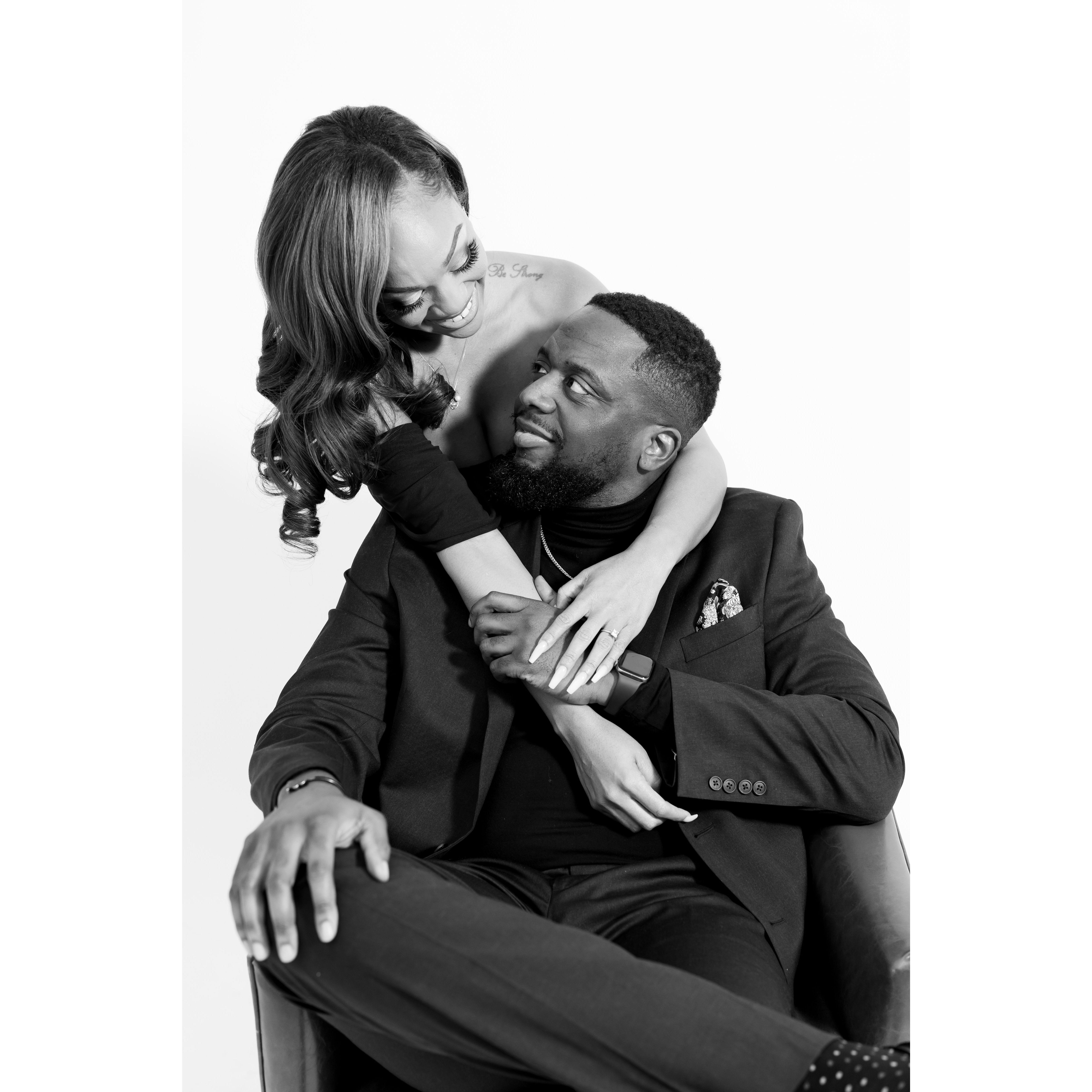 Engagement Shoot. Transparency: Some of our poses felt completely uncomfortable, however, after seeing the final shot we finally understood the assignment.