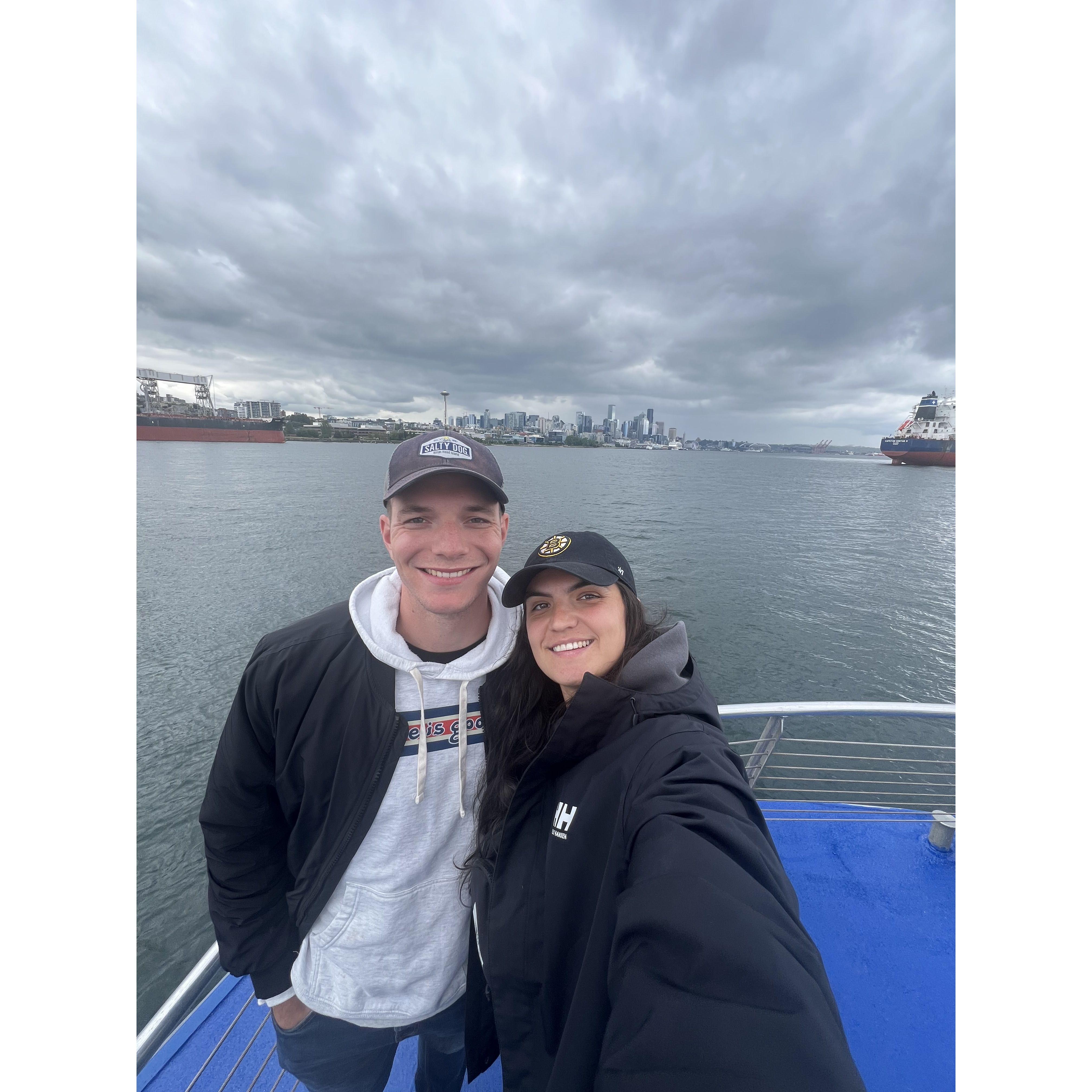 Our first attempt at seeing Orcas in Seattle (we saw none)