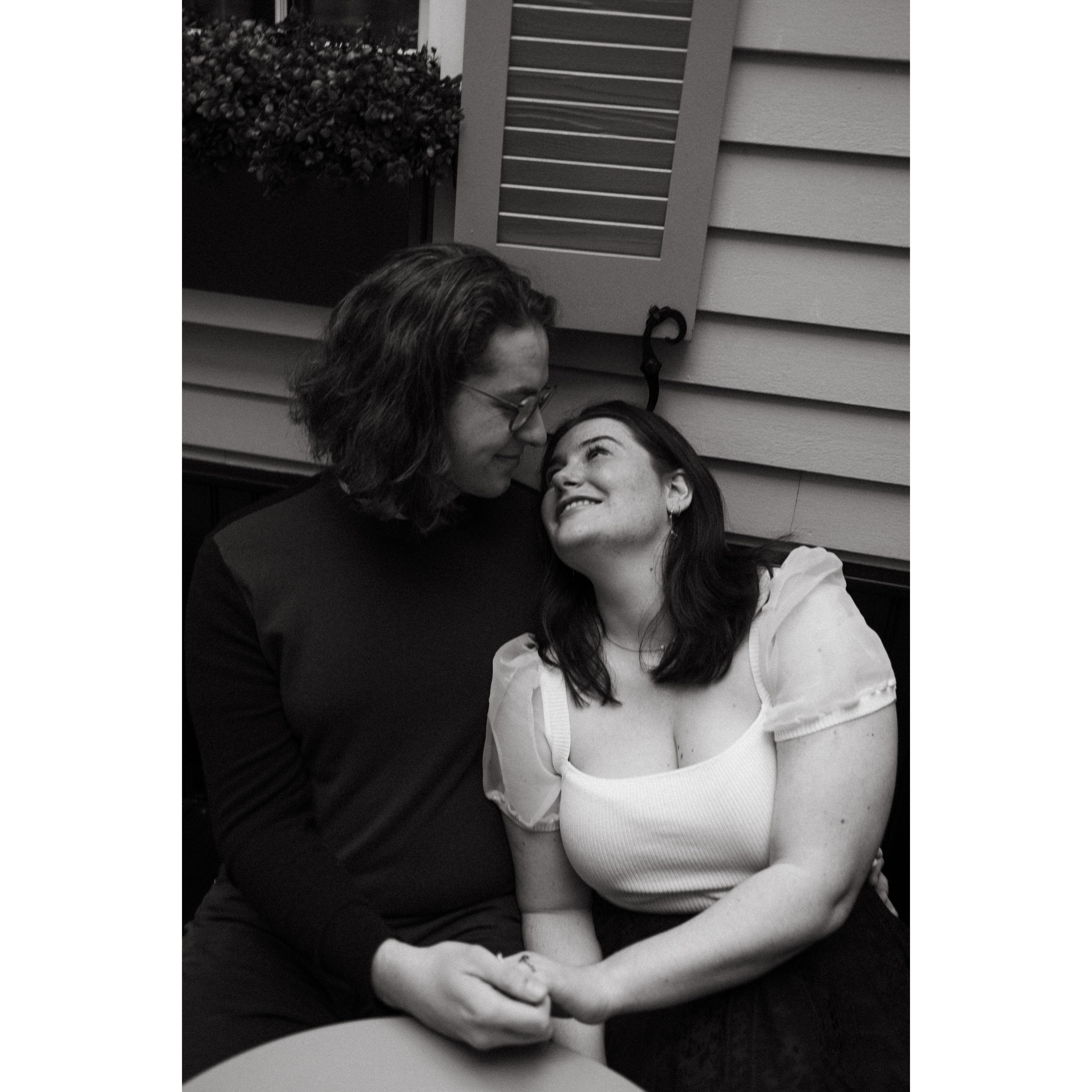 From our engagement photo shoot in Beacon Hill.
