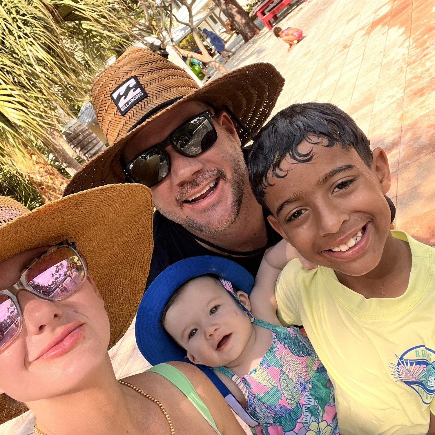 Our favorite thing to do--travel as a family of 4!